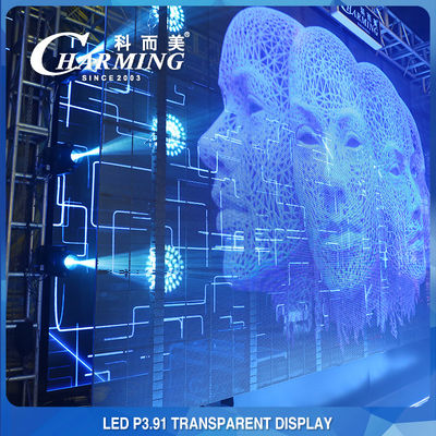 IP65 impermeabilizza la parete trasparente del LED, video schermo di vetro trasparente anticollisione
