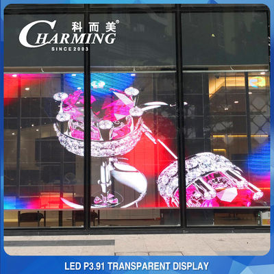 Esposizione della finestra della video parete trasparente antipolvere HD LED leggero P3.91