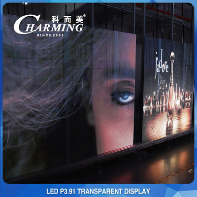Display LED trasparente 100*50CM Pixel Pitch 3.91MM Alta Trasparenza 70%