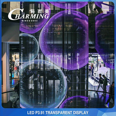 L'esposizione di LED trasparente del bit della lega di alluminio 16, SMD2020 LED vede attraverso lo schermo