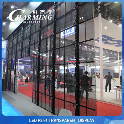 Pubblicità del centro commerciale P3.91 Parete video LED trasparente 4K Indoor