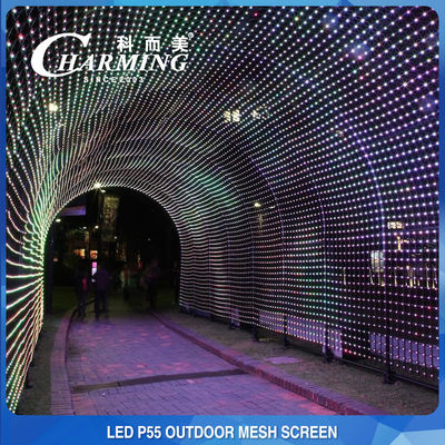 Schermo netto multiscena IP65 LED, esposizione flessibile della tenda della lega di alluminio LED
