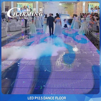 Temperi il video pavimento di vetro 40x40 LED, pista da ballo interattiva pratica del LED