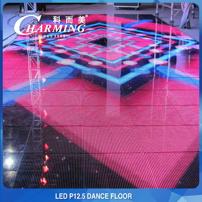 Temperi il video pavimento di vetro 40x40 LED, pista da ballo interattiva pratica del LED