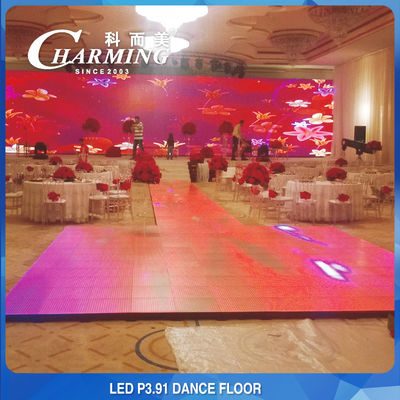 P3.91 schermo a led IP65 impermeabile e resistente alle macchie pavimento esterno moda led pavimento da ballo led schermo in vetro led pavimento da ballo dj matrimonio led pavimento
