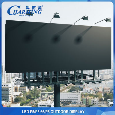 P5 Schermo pubblicitario a LED per esterni senza cuciture montato su palo 320x160mm
