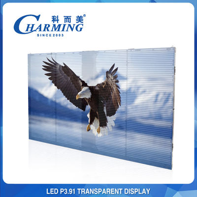 Armadietto di esposizione all'aperto trasparente del LED P3.91 della parete 1000X500mm di colore pieno LED video