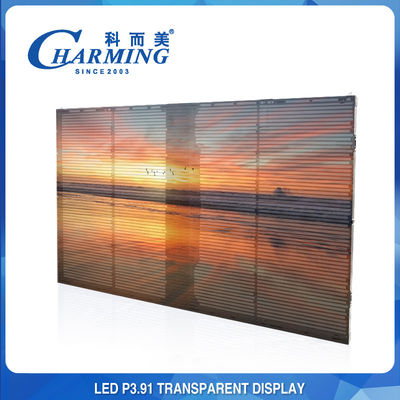 Vetrina di vetro trasparente dell'interno LED di P3.91-P7.8 LED che annuncia esposizione