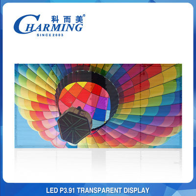 Immagine all'aperto dell'interno P3.91 LED dello schermo trasparente leggero di RGB chiara