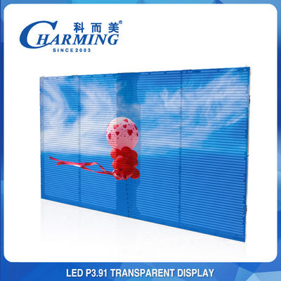 Schermo dell'interno trasparente leggero 1000x500MM all'aperto di P3.91 LED