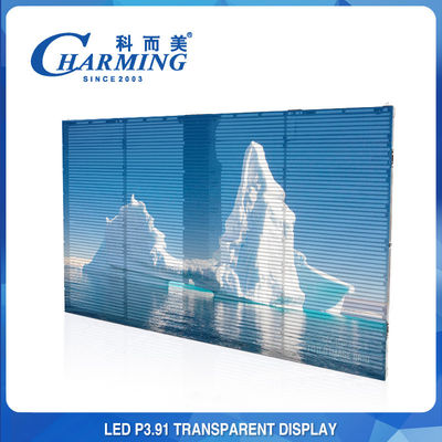 Schermo dell'interno trasparente leggero 1000x500MM all'aperto di P3.91 LED