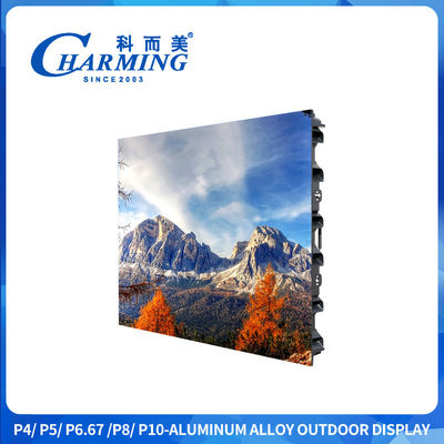 P4 P5 P6.66 Parete video LED esterna 5500nits IP65 Lega di magnesio impermeabile per cartelloni digitali
