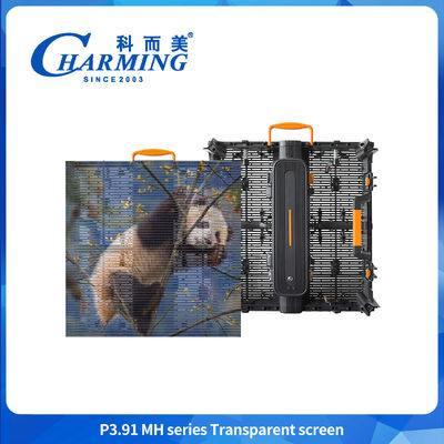 schermo trasparente film vetro muro per la pubblicità video pannello flessibile finestra alta digitale 3D P3.91 Led interno