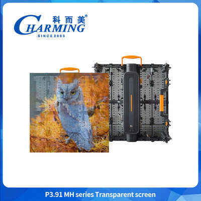 schermo trasparente film vetro muro per la pubblicità video pannello flessibile finestra alta digitale 3D P3.91 Led interno