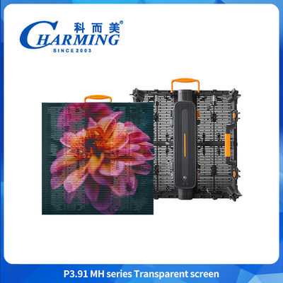 Full Color P3.91 Transparent Outdoor Led Display HD Transparent Led Display Screen Per la pubblicità