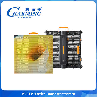 IP65 P3.91 vetro trasparente 3D LED display video muro