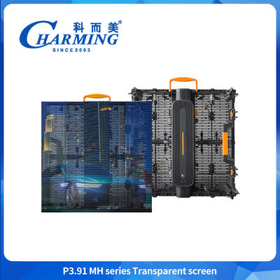 Full Color P3.91 Transparent Outdoor Led Display HD Transparent Led Display Screen Per la pubblicità