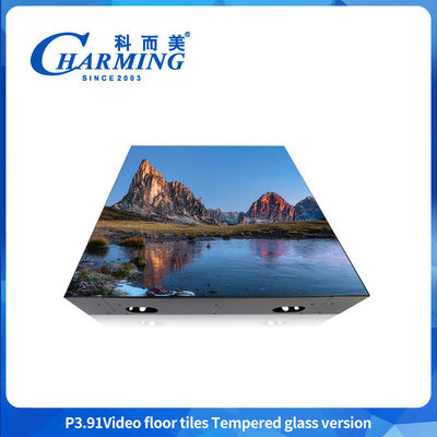 LED Display P3.91 Indoor Led Panel per la pubblicità GOB + Superficie di vetro HD Floor Screen Dance