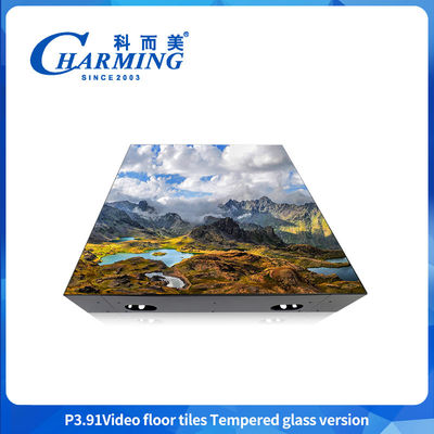 Vetro + copertura Gob + telaio in ferro può sopportare 500kg / m2 video esterno pavimento piastrelle pannello murario noleggio pavimento da ballo LED display
