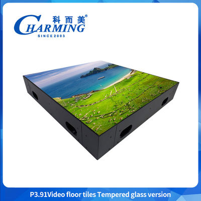 50x50CM Led Dance Floor P3.91 Video Piastrelle di pavimento Versione in vetro temperato