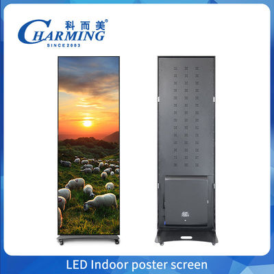 Full Color P2.5 P1.86 P2 Indoor Led Poster Display Screen Wifi USB Pavimento Standing Led Pubblicità Digital Poster Display