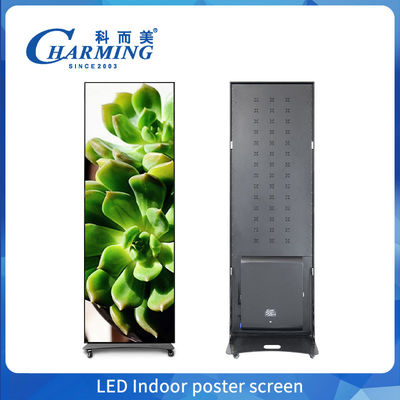 Full Color P2.5 P1.86 P2 Indoor Led Poster Display Screen Wifi USB Pavimento Standing Led Pubblicità Digital Poster Display