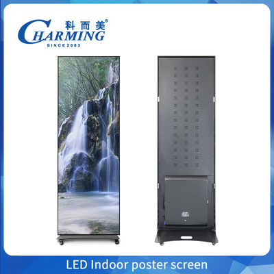 Full Color P2.5 P1.86 P2 Indoor Led Poster Display Screen Wifi USB Pavimento Standing Led Pubblicità Digital Poster Display