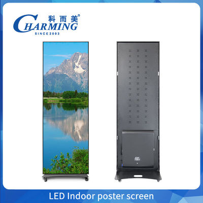 LED a colori completi 640X1920mm P2 P1.86 P2.5 P3 Pavimento Standing Led Poster Wifi Usb Movable Mirror Poster Display Panels