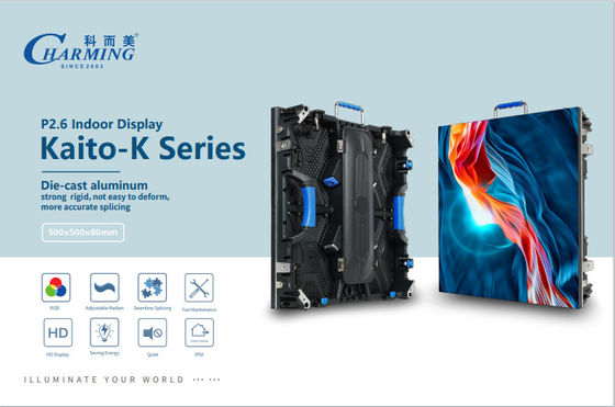 Colore rGB di alta qualità 400W P2.6 Serie Kaito-K Display interno 140 ° angolo di visione super ampio