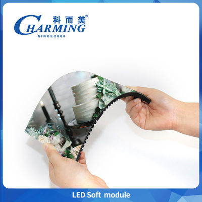 True Color Indoor P3 P4 Soft Module Curved Flexible Led Display Screen per l'uso in colonne cilindriche