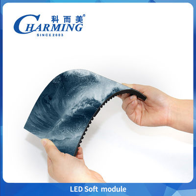 True Color Indoor P3 P4 Soft Module Curved Flexible Led Display Screen per l'uso in colonne cilindriche