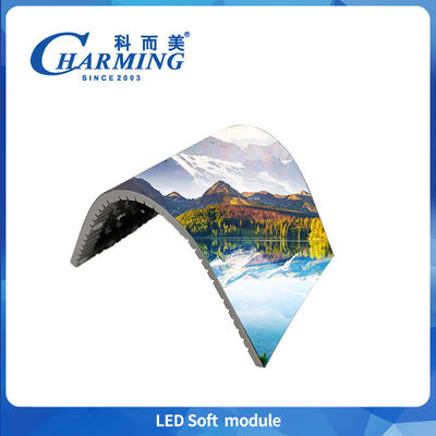 P1.86-P4 Display LED interno Moduli morbidi 4K Curvatura massima fino a 135° per display pubblicitari commerciali