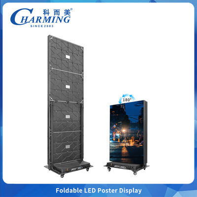 Display a LED per interni pieghevole P1.86, schermo video a parete, con flight case incluso