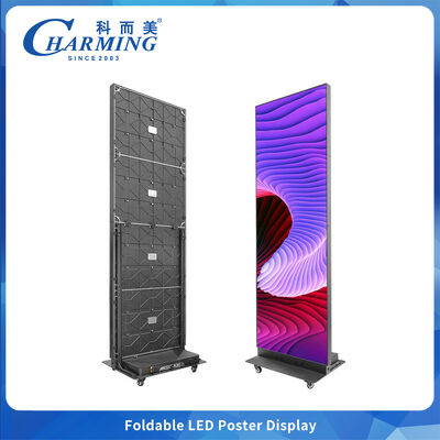 Schermo LED Pieghevole per Poster P2.5 SMD2020 800CD Frequenza di aggiornamento 7680Hz per pubblicità in negozio