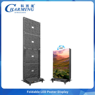 Display LED pieghevole versatile per poster, con design salvaspazio e controllo smart tramite APP per segnaletica di eventi e pubblicità promozionale