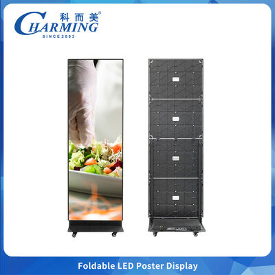 Schermo LED Pieghevole per Poster P2.5 SMD2020 800CD Frequenza di aggiornamento 7680Hz per pubblicità in negozio