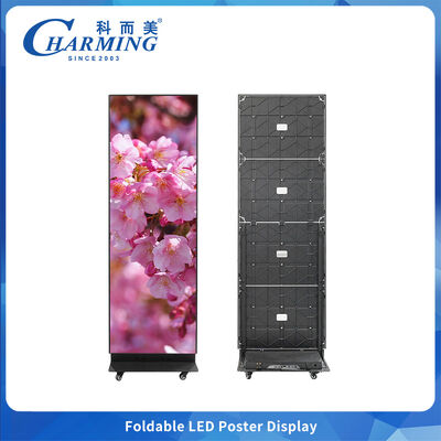 Display LED P2.5 Pieghevole 7680hz Pubblicità Commerciale Interna per Mense, Concerti, ecc. Gob Ruote a 360° per Mobilità Senza Sforzo