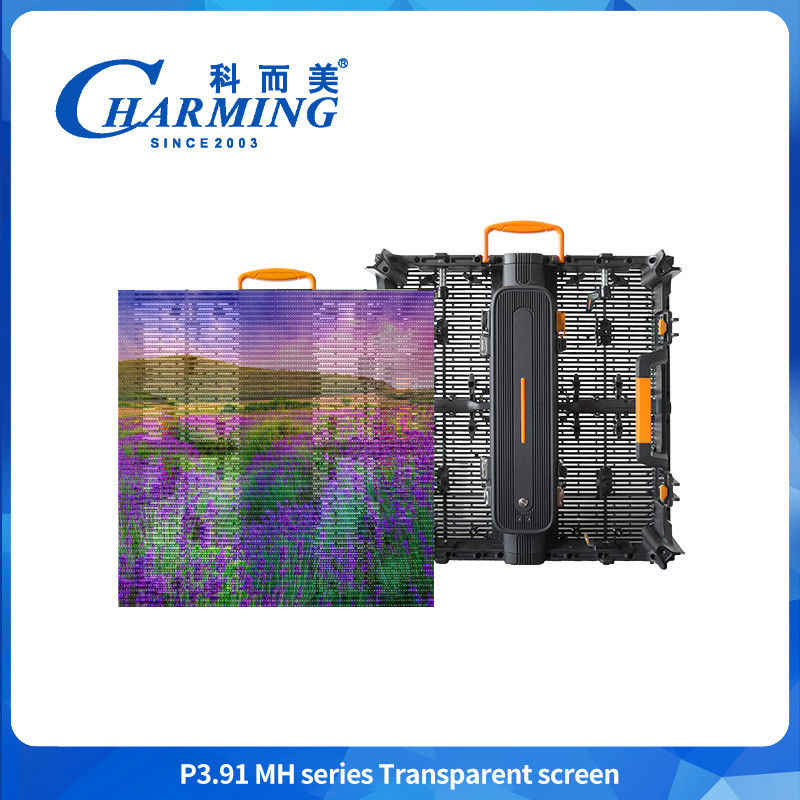 500*500mm P3.91 LED Transparent Screen Shopping Mall Advertising Screen LED schermo da parete