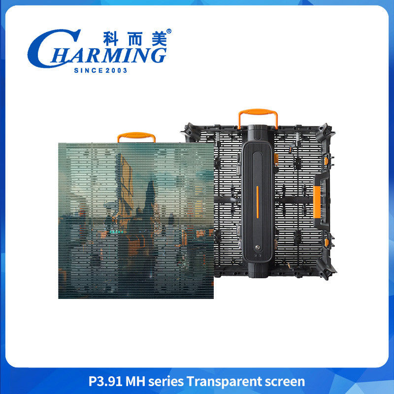 P3.91 Display a Led 3840hz trasparente all'aperto Display video a LED per la parete