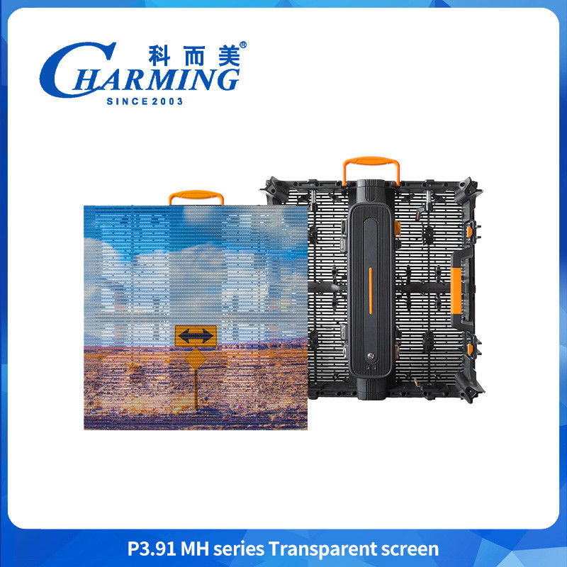IP65 P3.91-P7.8 vetro trasparente all'aperto Display a LED 3D Display video muro