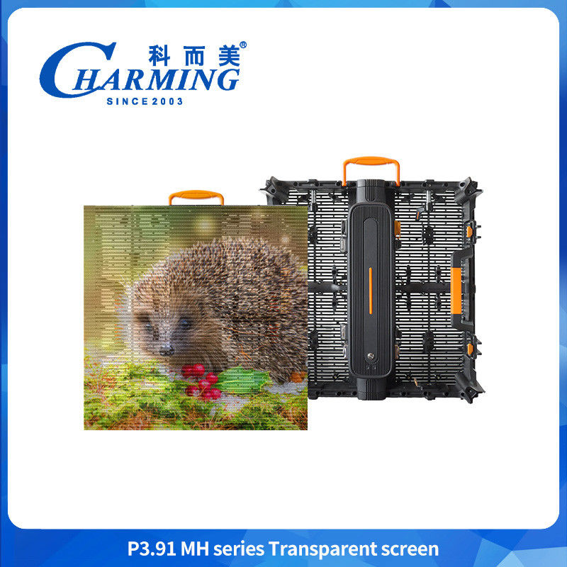 Full Color P3.91 Transparent Outdoor Led Display HD Transparent Led Display Screen Per la pubblicità