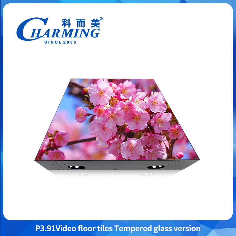 LED Display P3.91 Indoor Led Panel per la pubblicità GOB + Superficie di vetro HD Floor Screen Dance
