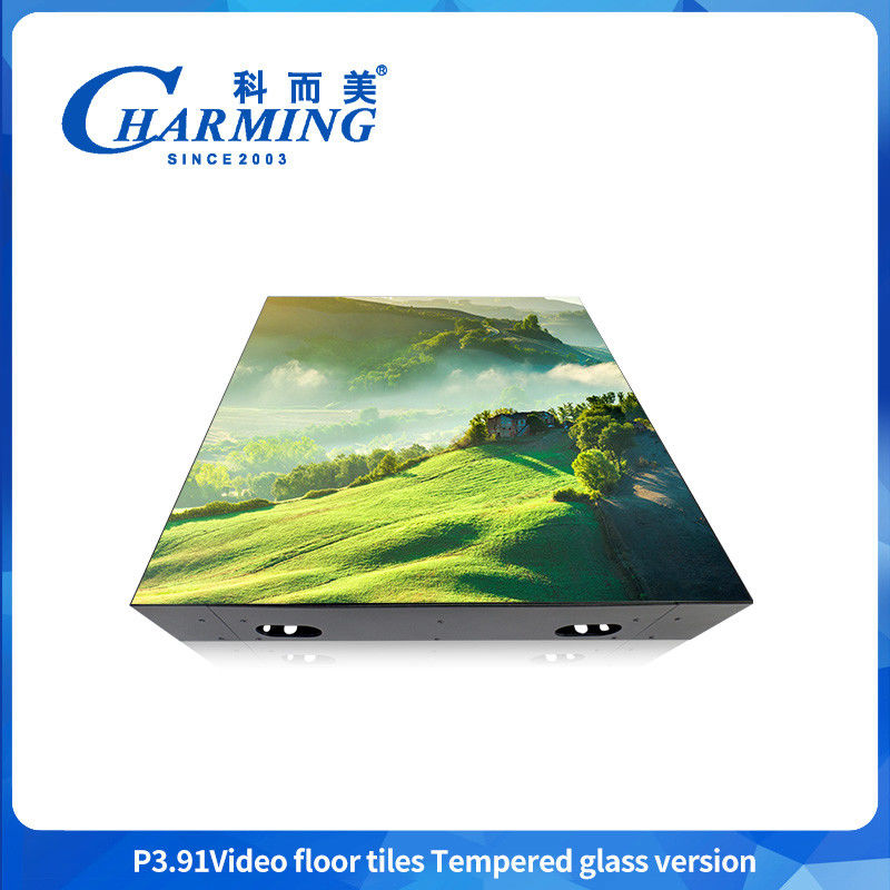 Digital LED Dance Floor Portabile Tempered Glass LED Dance Floor Video Floor Tiles In Bar Club E Mostre di Noleggio