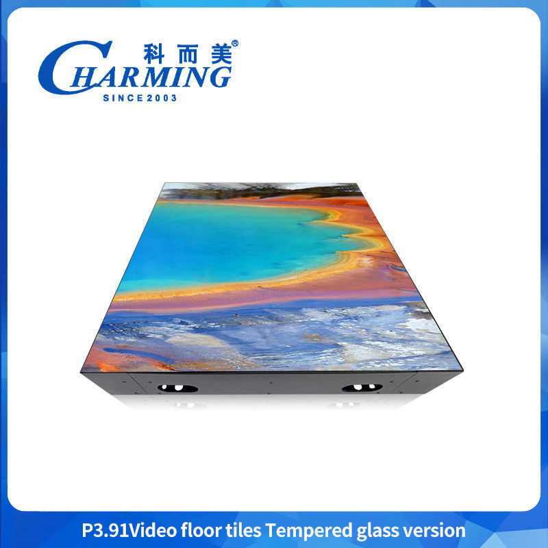 P3.91 pixel di alta qualità schermo a piastrelle di pavimento resistente all'acqua e all'umidità pannello di visualizzazione festa noleggio video LED piano da ballo