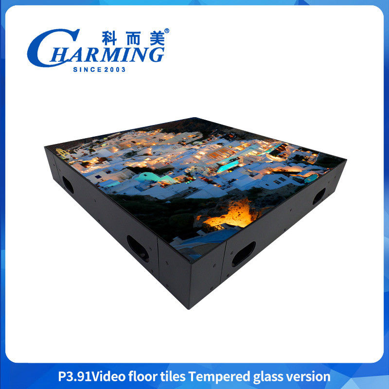 50x50CM Led Dance Floor P3.91 Video Piastrelle di pavimento Versione in vetro temperato
