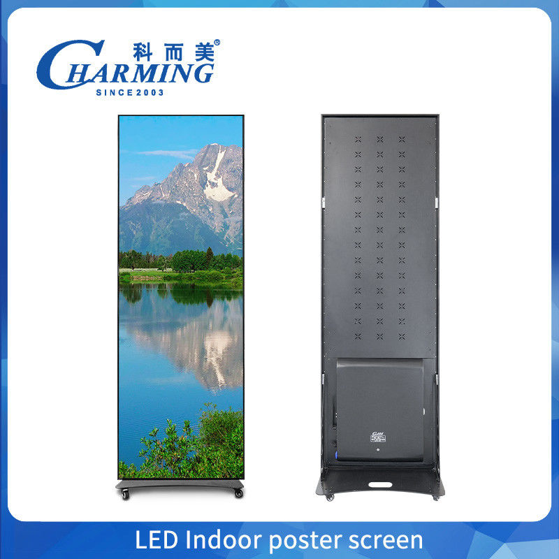 LED a colori completi 640X1920mm P2 P1.86 P2.5 P3 Pavimento Standing Led Poster Wifi Usb Movable Mirror Poster Display Panels