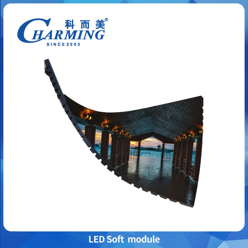 Display video a parete a modulo morbido a LED per interni con elevato tasso di aggiornamento per la pubblicità luminosa e la pianificazione degli eventi