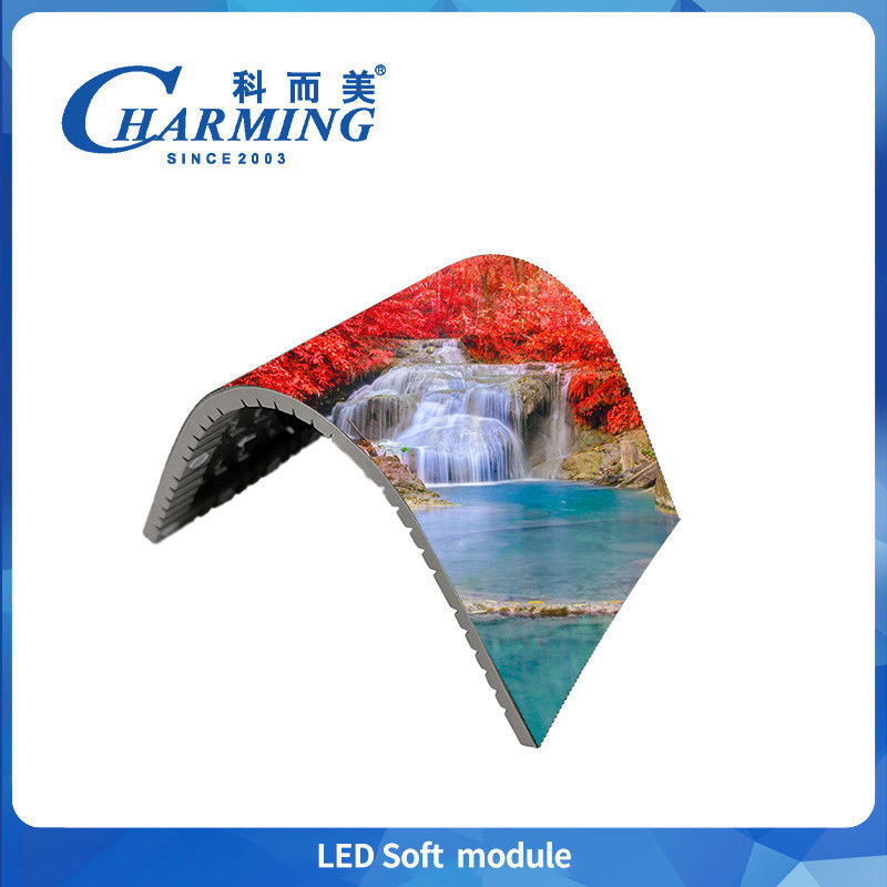 P1.86-P4 Display LED interno Moduli morbidi 4K Curvatura massima fino a 135° per display pubblicitari commerciali