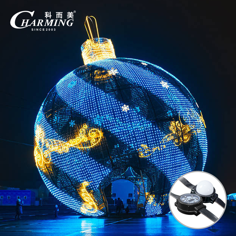 Luce pixel ad alta luminosità CM-40C φ40x15.2mm RGB IP66 Guscio in PC Ideale per insegne pubblicitarie e illuminazione di ponti