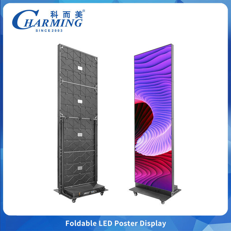 Display a LED per interni pieghevole P1.86, schermo video a parete, con flight case incluso